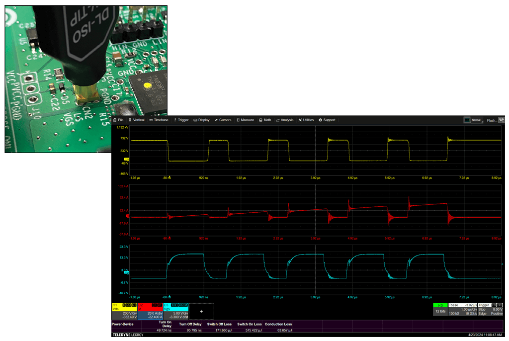 使用光學探針 HV 測量 GaN 柵極驅動信號