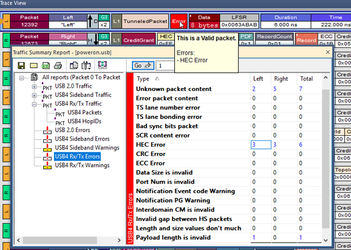 分析軟件 USB 設備解碼的屏幕截圖