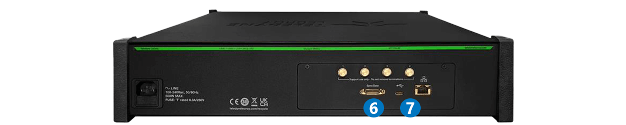 Voyager M480x USB4 協議分析儀后面板